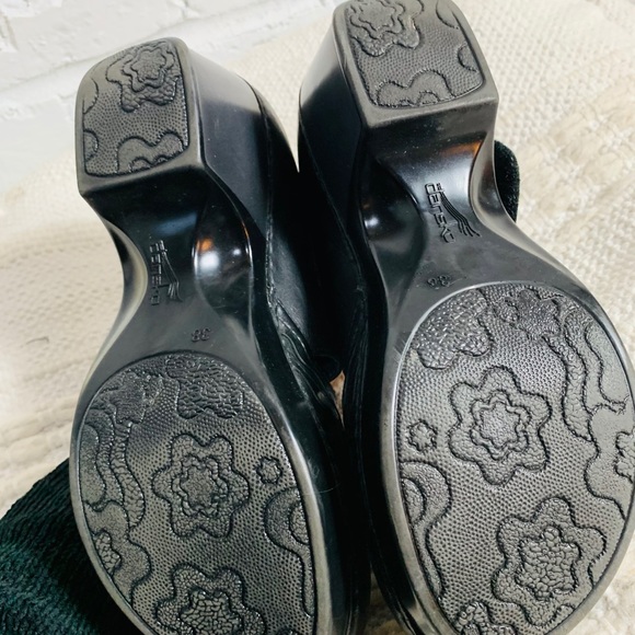 Dansko Leather Clog Flower Velcro Mary Janes - Picture 6 of 6